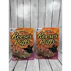 Travis Scott Reese's Puffs Cereal Box 11.5 Oz 2019 Cactus Jack - Lot of 2